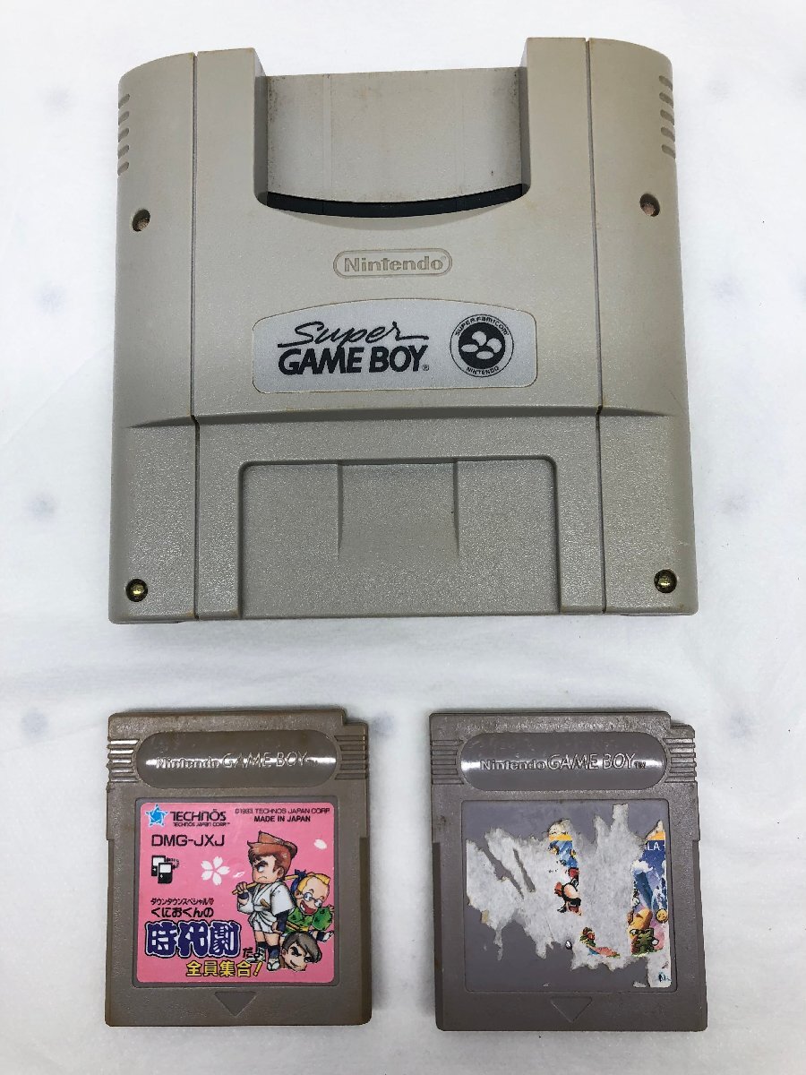 【動作確認OK】 Nintendo SUPERGAMEBOY スーパーゲームボーイ＋ゲームボーイソフト2枚