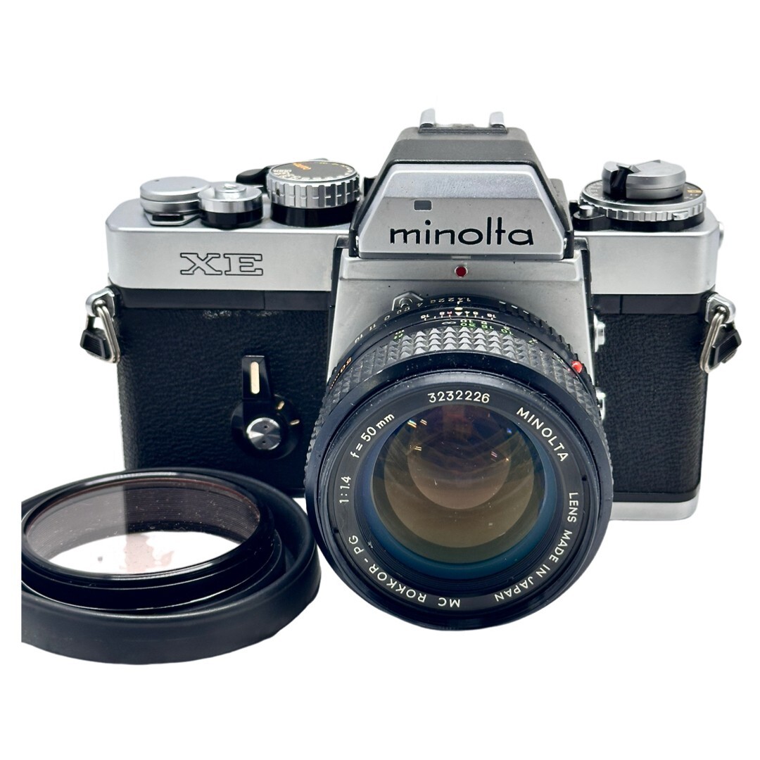 【返品保証】 ミノルタ Minolta XE MC ROKKOR-PG 50mm F1.4 フィルムカメラ ボディレンズセット Z6075