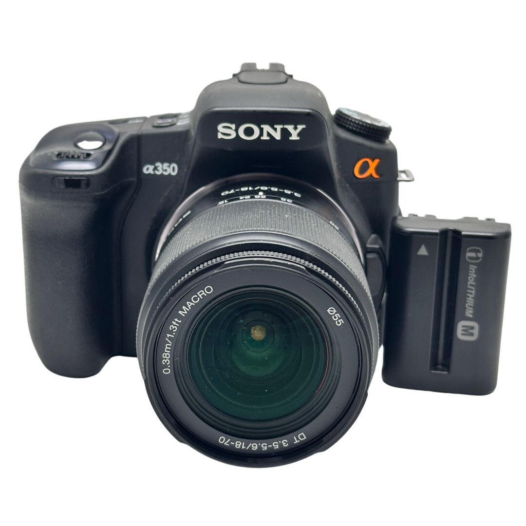 【返品保証】 ソニー Sony α 350 DT 18-70mm F3.5-5.6 0.38m/1.3ft MACRO φ55 デジタル一眼カメラ ボディレンズセット バッテリー Z6825