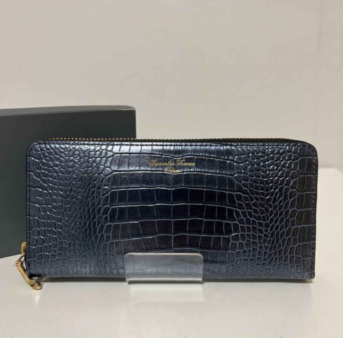 Samantha Thavasa Deluxe サマンサタバサデラックス クロコ型押し メタリック 長財布 未使用