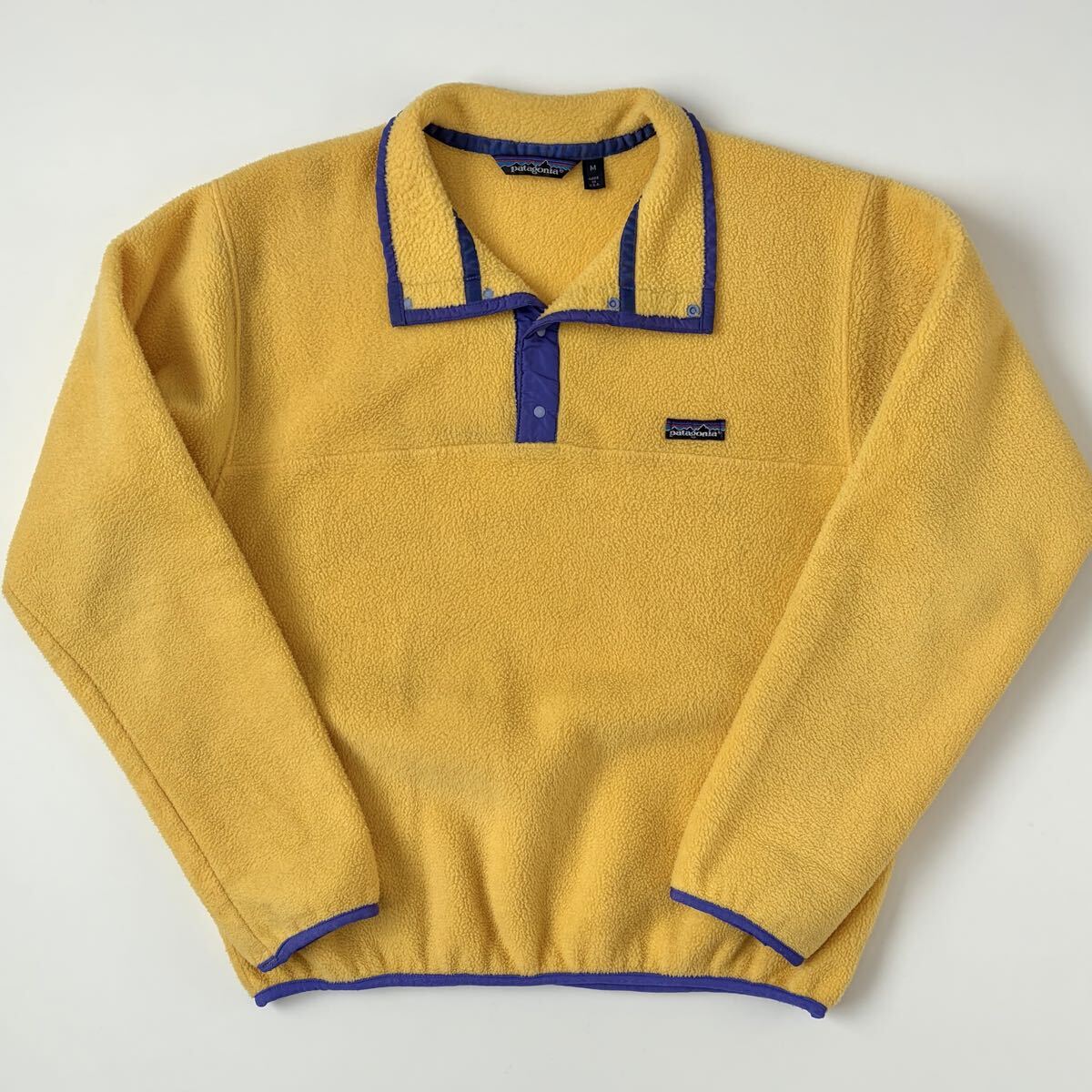 最初期★80s USA製 三角タグ patagonia スナップT フリース ジャケット パタゴニア イエロー シンチラ ヴィンテージ ビンテージ 90s 黄色