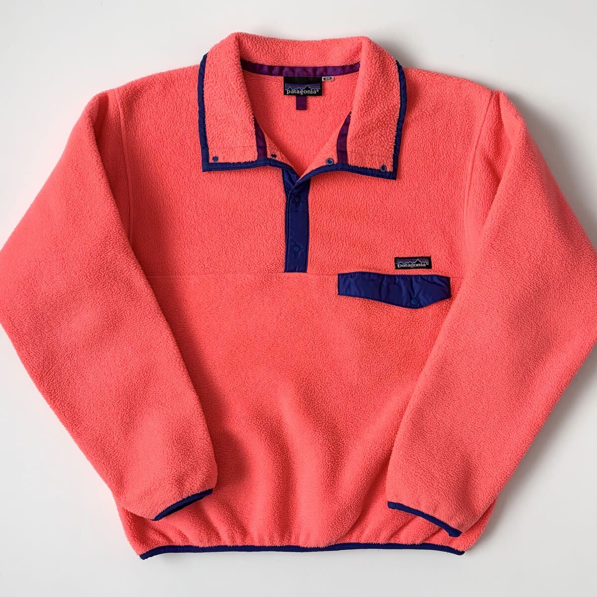 80s patagonia スナップT フリース ジャケット M ピンク パタゴニア シンチラ ヴィンテージ ビンテージ 90s 日本製 USA製 アメリカ製 初期