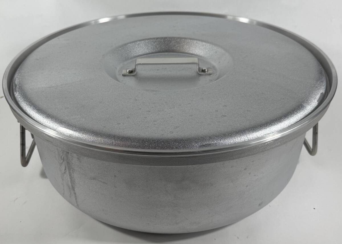 未使用　業務用 アルミ両手鍋 大鍋 寸胴鍋 厨房用品 蓋付き 7kg / 5升　福岡市