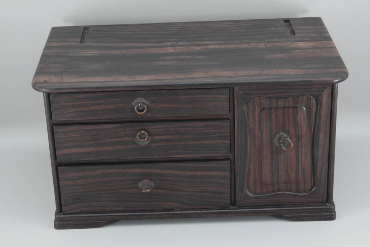 【レトロ】 鏡台（台のみ） 引き出し 北村婚儀道具店 幅395 高さ200 奥行235 @5817