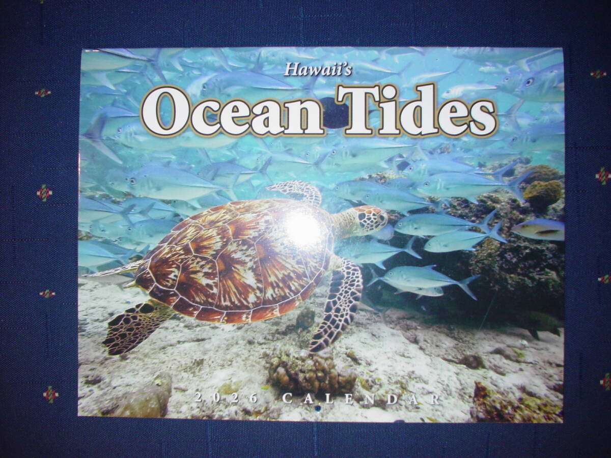 Hawaii's Ocean Tide 2026 CALENDAR ハワイ タイド表付きカレンダー サーフィン 釣り マリンスポーツに最適 ハワイ限定 新品 未使用