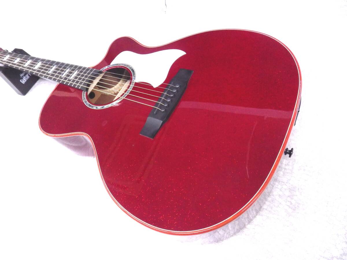 限定品　Syairi　Sヤイリ　グロス　ラメ入り塗装　エレアコギター　YATK-1400EC/RDG　Red Glitter　Advancedシリーズ