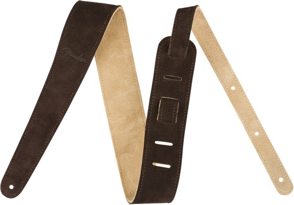 FENDER REVERSIBLE SUEDE STRAP Brown/Tan フェンダー エレキギター アコースティックギター リバーシブル ストラップ スウェード製