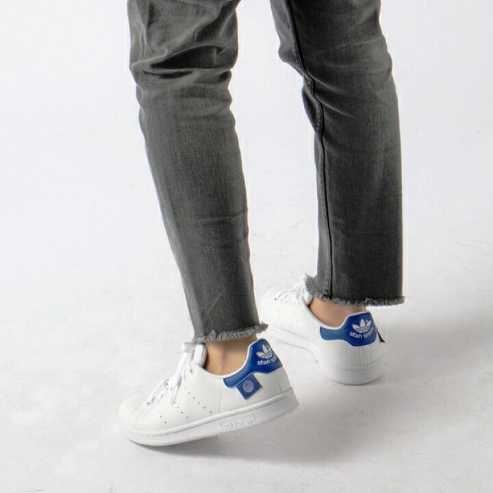 美品 21年製 adidas アディダス オリジナルス スタンスミス STAN SMITH フィシングネット FZ2703 WHITE/BLUE/WHITE US9.5 27.5cm