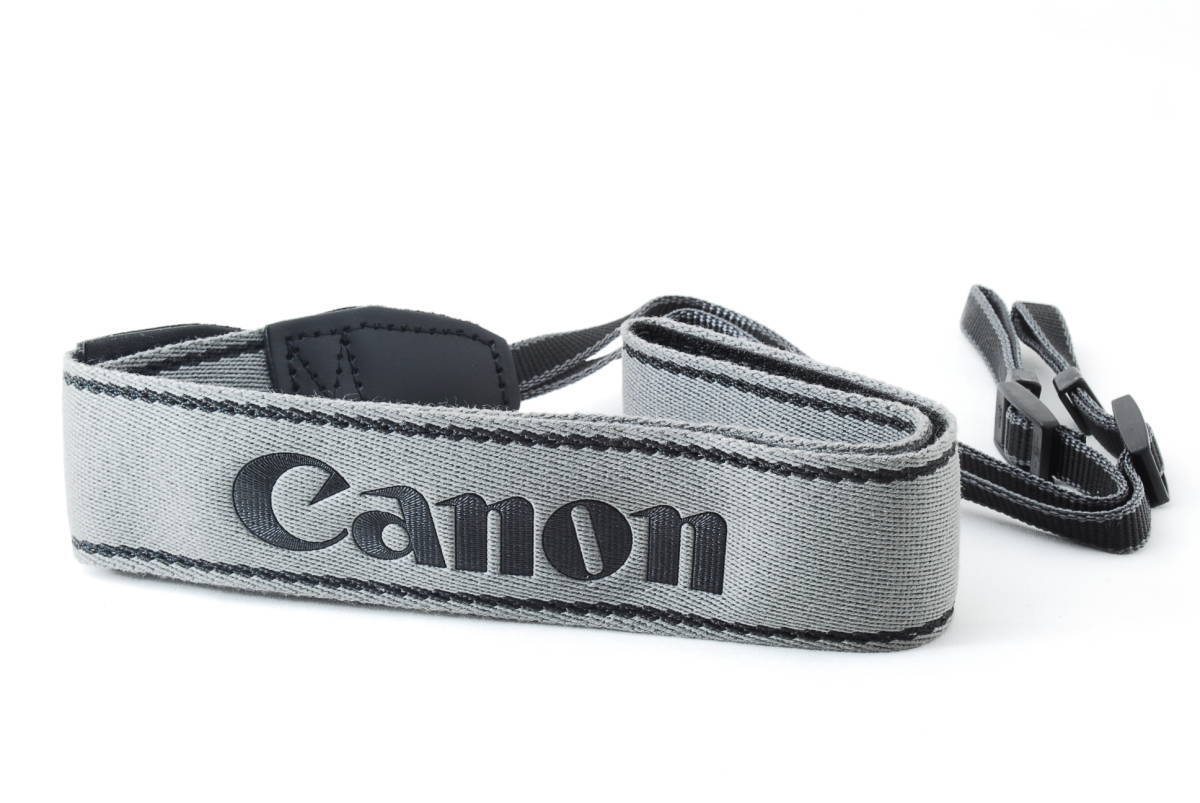 ☆新品・未使用☆Canon キヤノン ジェントル カメラ ストラップ グレー×黒色(ブラック)フィルム ショルダー ネック Camera Strap EOS☆