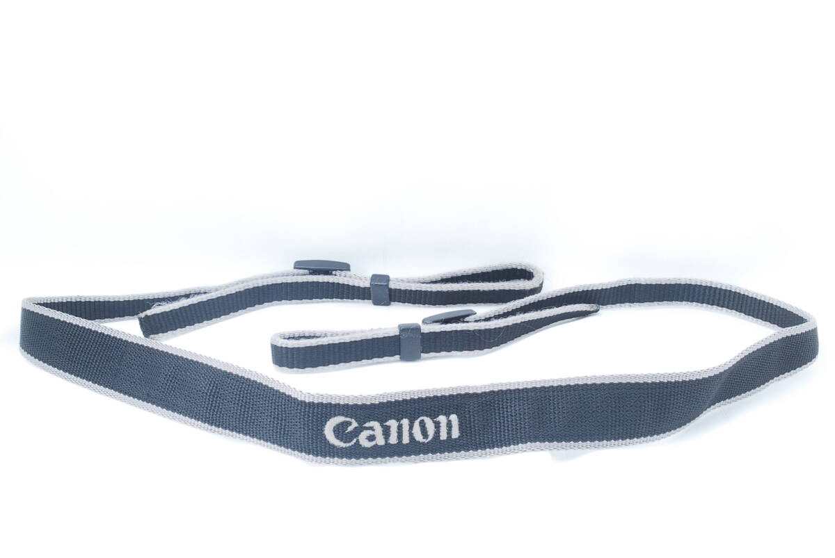 ☆Canon キヤノン New F-1 フィルム カメラ ストラップ 黒色(ブラック)×灰色(グレー) 刺繍文字 2.5cm幅 NewF-1 フイルム Camera Strap☆