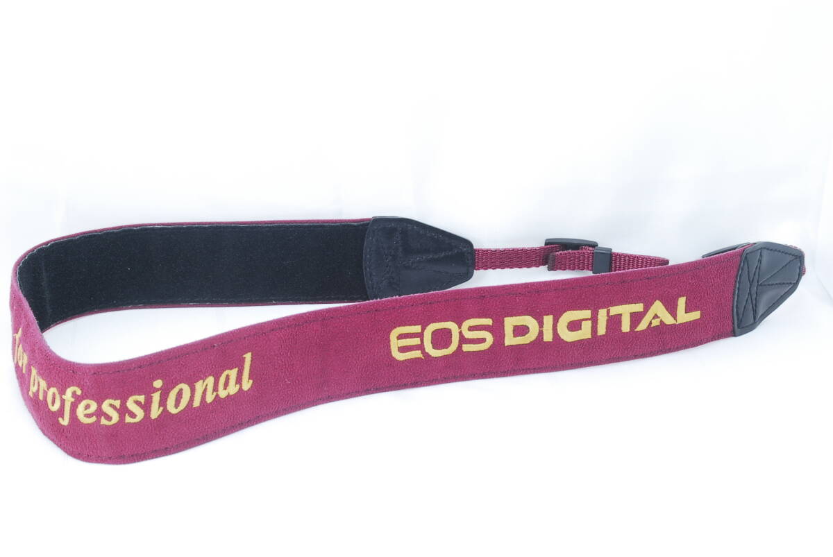 ☆Canon キヤノン EOS DIGITAL professional 刺繍文字 プロストラップ えんじ×金色(ゴールド) プロフェッショナル ストラップ イオス☆