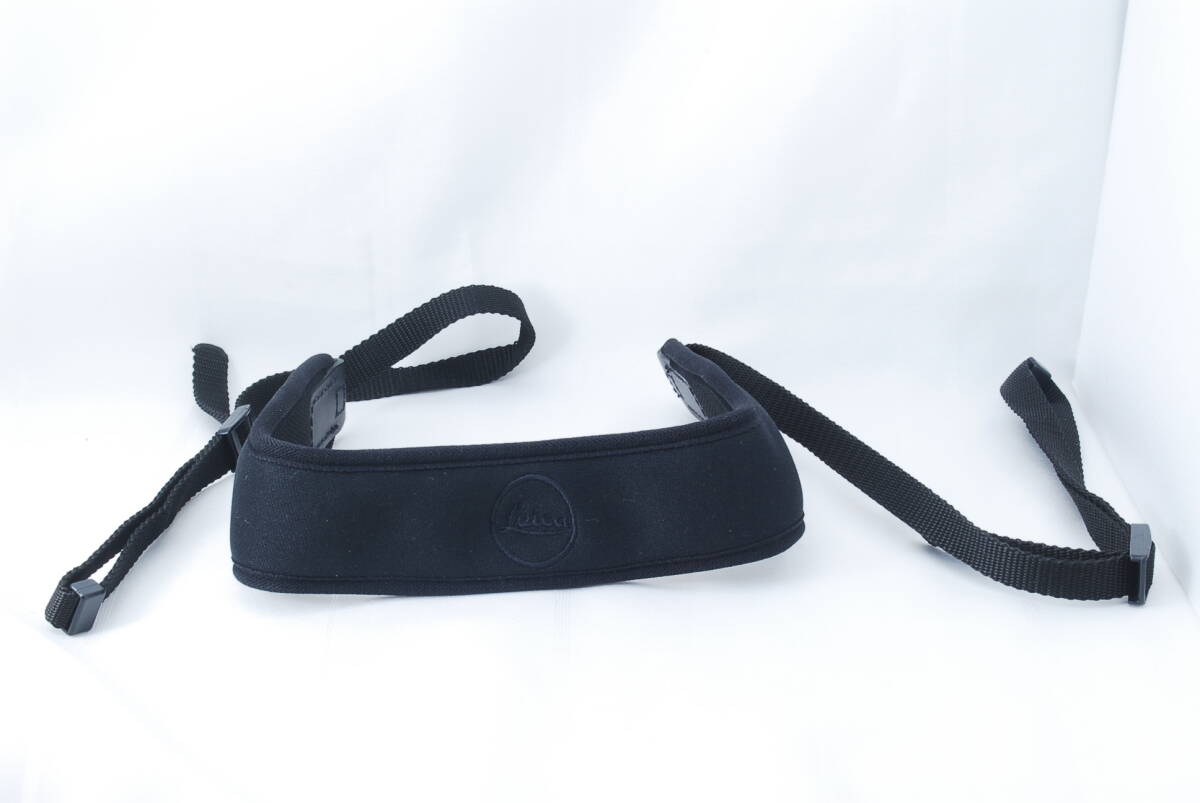 ☆未使用☆LEICA ライカ S/SL用 カメラ ストラップ 刺繍文字 黒色 ブラック コーデュラ素材 プロフェッショナル仕様 Camera strap☆