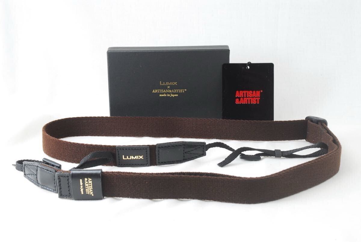 ☆未使用☆LUMIX ARTISAN＆ARTIST 限定 コラボ カメラ ストラップ 茶色(ブラウン)×黒色(ブラック) ルミックス アルティザンアーティスト☆