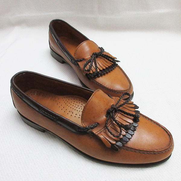 USA製■ Dexter デクスター ローファー レザーシューズ キルトタン フリンジ 革靴 シューズ 靴