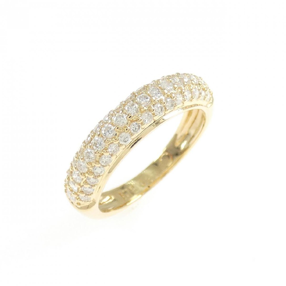 K18YG パヴェ ダイヤモンド ピンキーリング 0.31CT