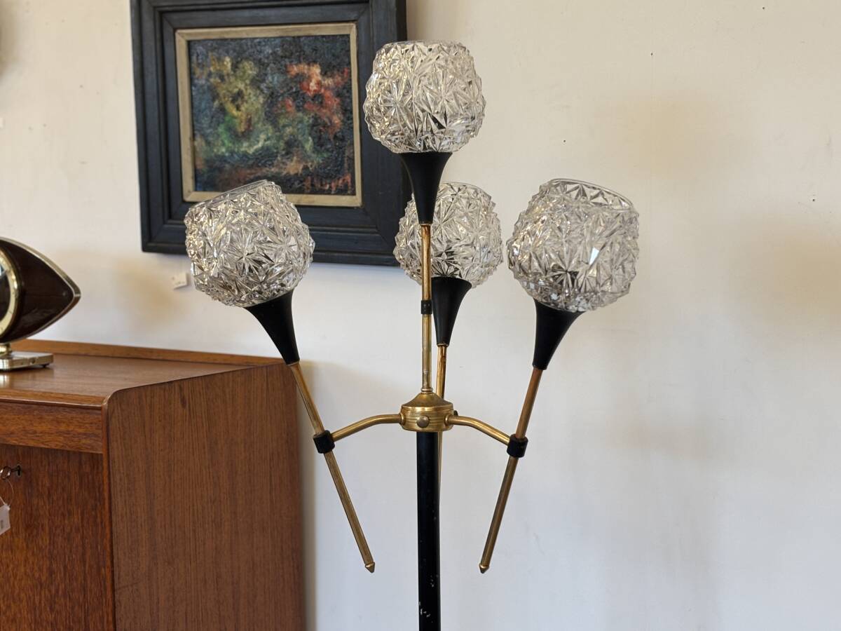 フレンチミッドセンチュリー　ヴィンテージ4灯フロアランプ/スタンド照明/midcentury/間接照明/希少/レア/floor lamp/海外インテリア