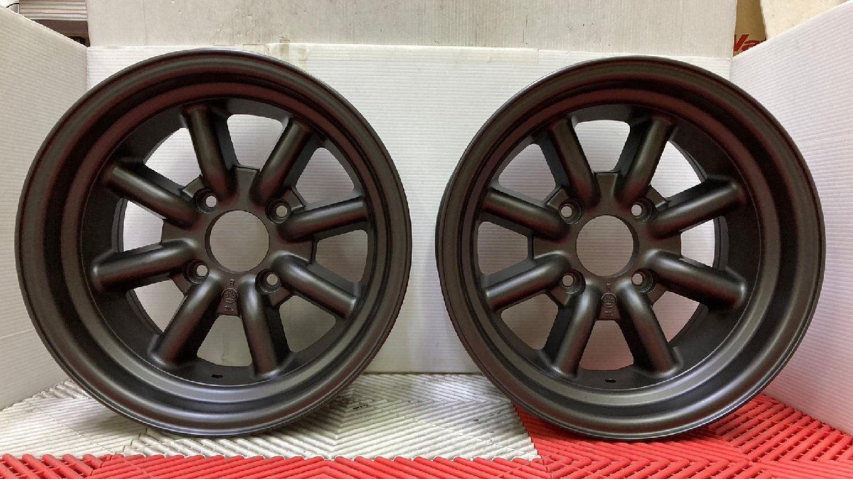 【在庫ありの場合即納】RS Watanabe R TYPE 14×8J-6 4H-114.3 ブラック/14インチ ワタナベ アルミホイール 2本