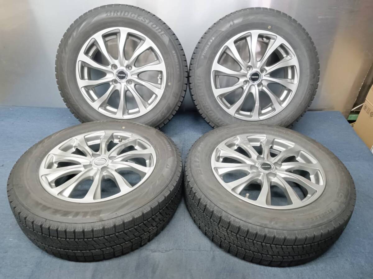 ★7-8分山★20年製★ ブリヂストンVRX2 195/65R16　社外ホイール 16×6J +40 4H-100 4本セット スタッドレス ライズ・ロッキー等　C1252