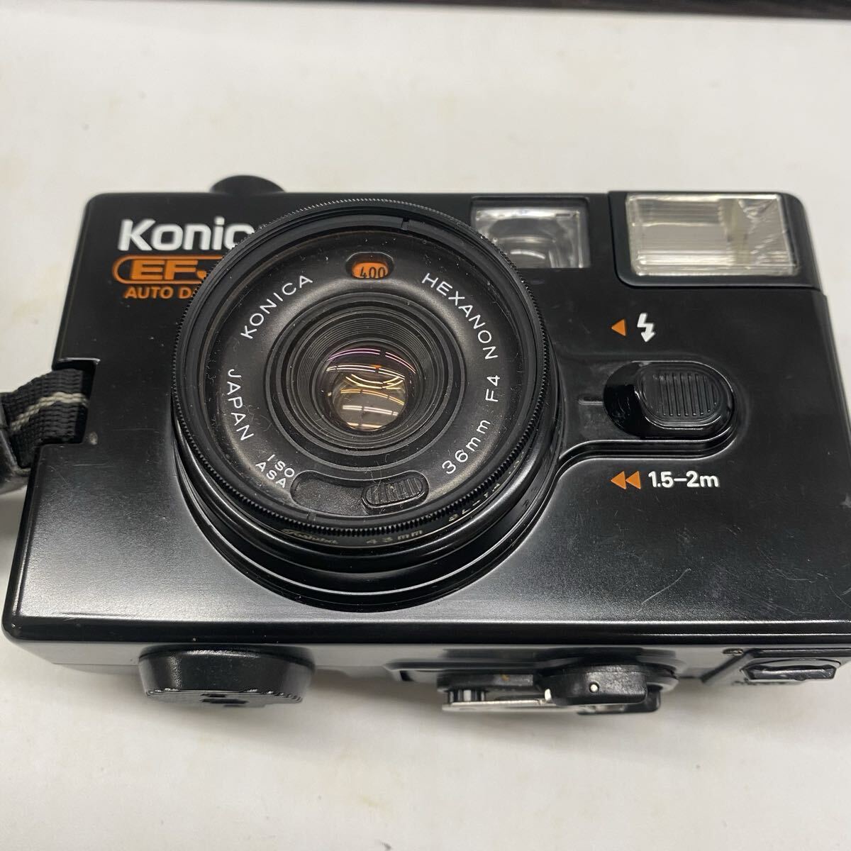 11ysR KONICA コニカ EFJ AUTO DATE 36mm F4 コンパクトフィルムカメラ 