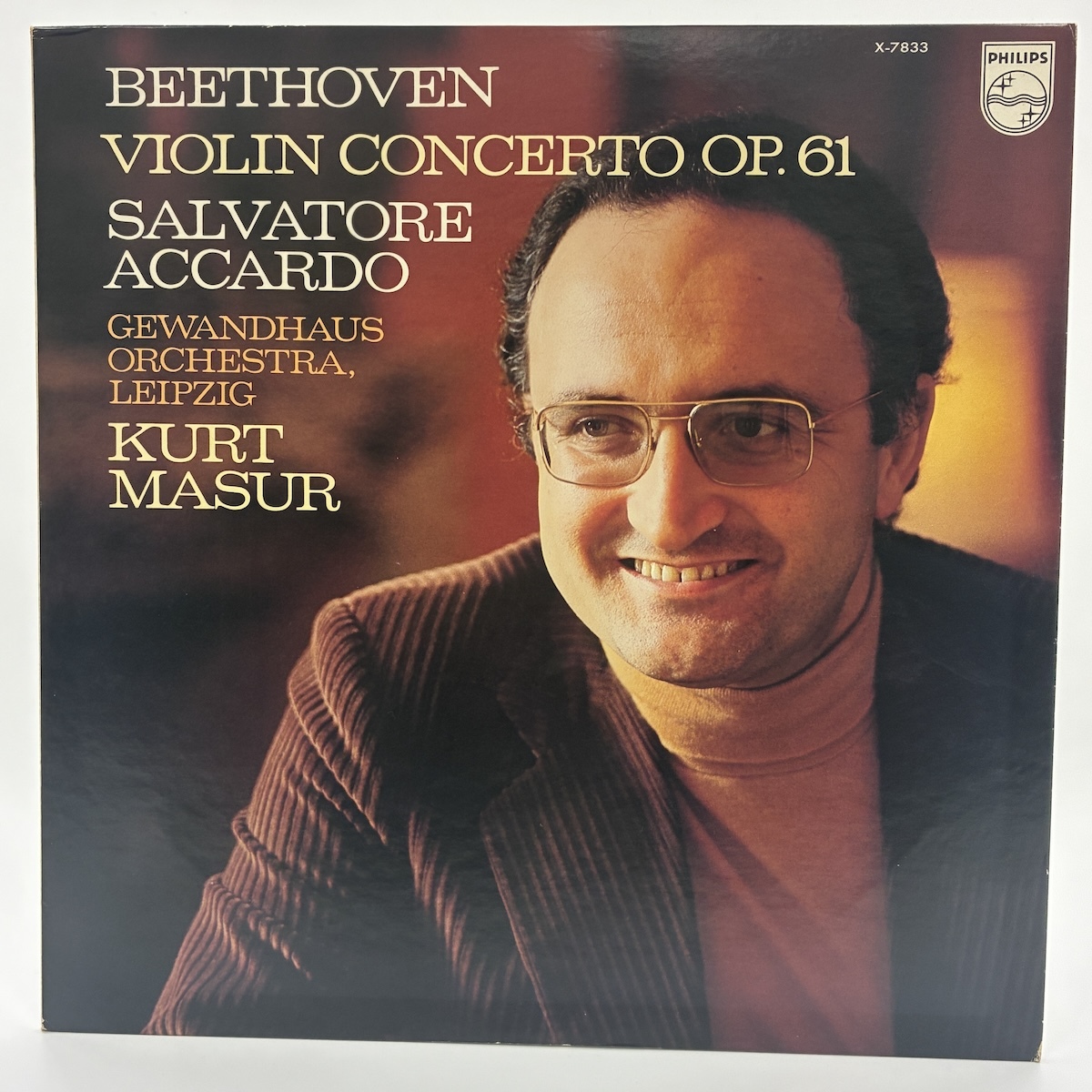 サルヴァトーレ・アッカルド ベートーヴェン ヴァイオリン協奏曲 ニ長調 作品61 クルト・マズア PHILIPS LP 12インチ X-7833 クラシック