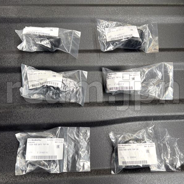 新品スバル純正 サンバー トラック TT1 TT2 KS3 KS4 アオリ 荷台 クッションゴム リヤゲート トップ ライト プロテクター カバー 1台分 JDM