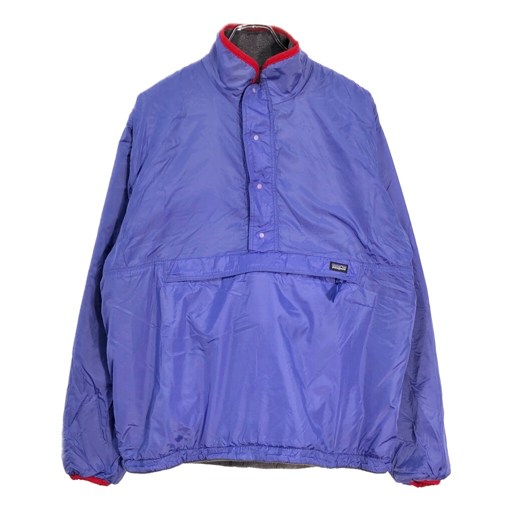 90年代 USA製 patagonia パタゴニア グリセード フリースジャケット アウトドア グレー(メンズ M)中古 古着 V7480