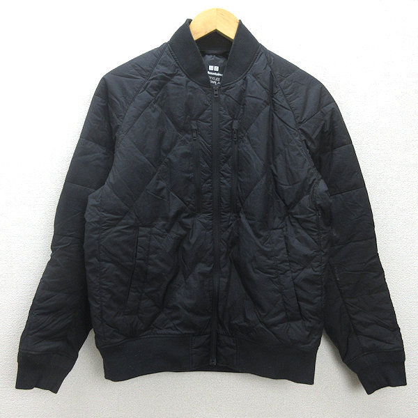 Q■ホワイトマウンテニアリング/UNIQLO×White Mountaineering ダウンジャケット■黒【メンズS】men's/72 【中古】