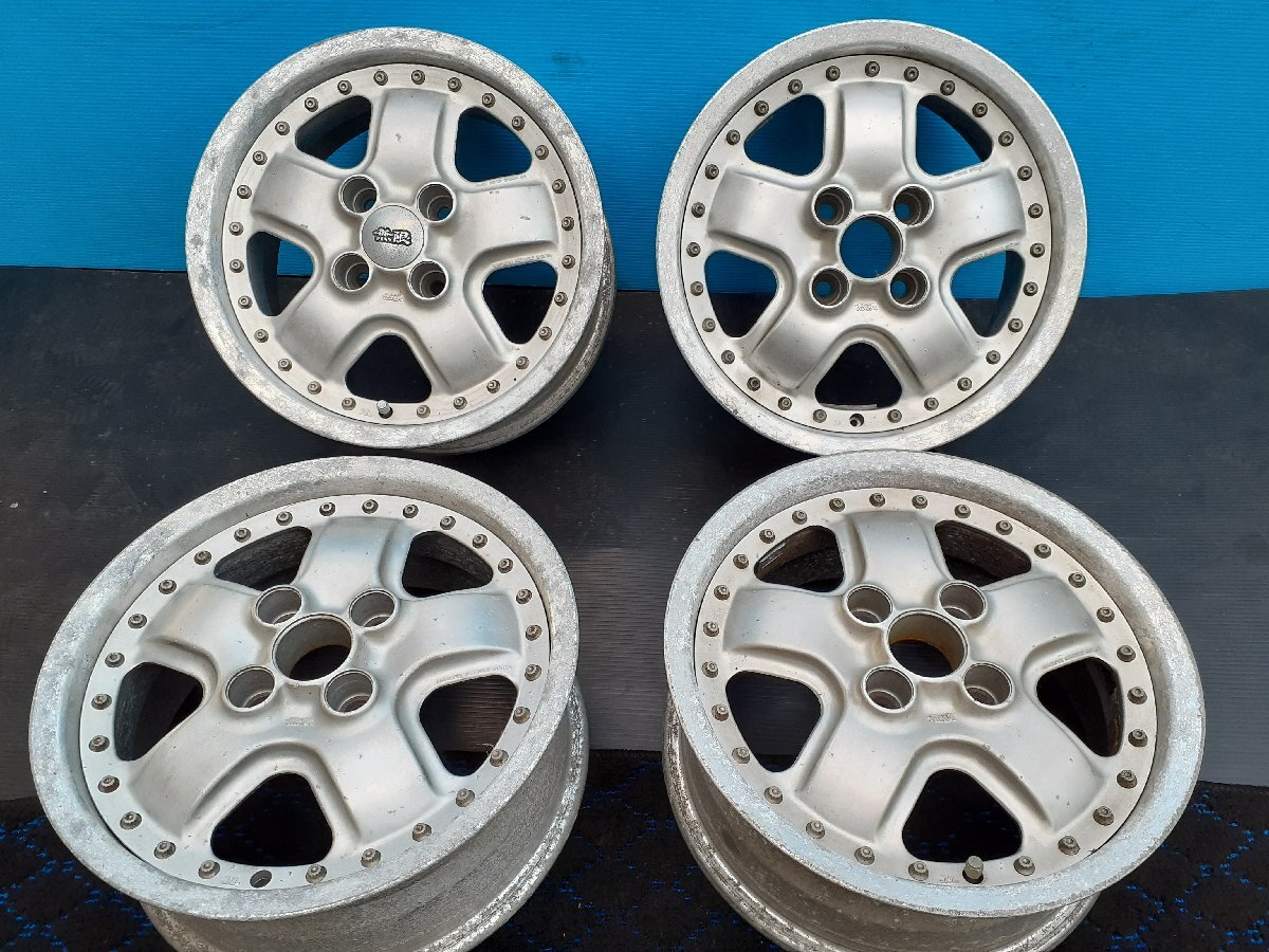 絶版!? 希少!? 無限 MUGEN ホンダ純正OP オプション MUGEN M-2 アルミホイール 4本 14インチ 6J 6.0J +38 4H PCD 100 当時物
