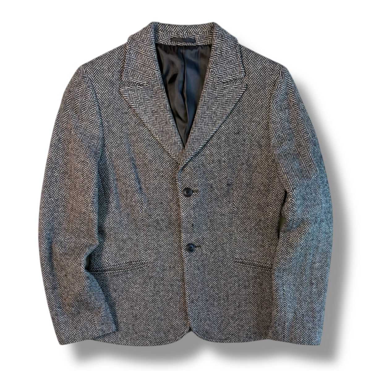 国内正規★日本製 J.PRESS ジェイプレス レディース ウール ヘリンボーン ブレザー ジャケット グレー系 WOOL テーラード ジャケット