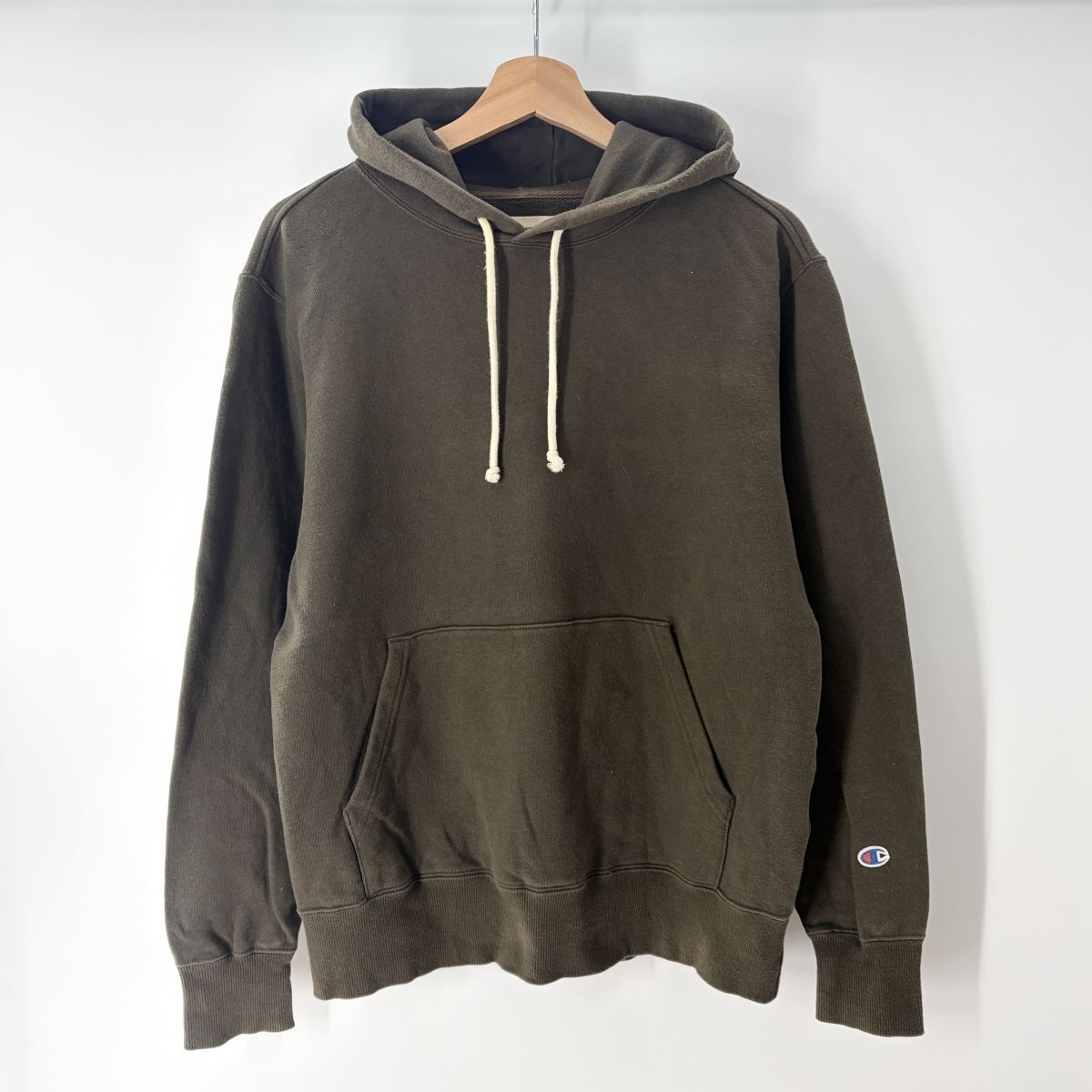 国内正規★ Champion チャンピオン プルオーバー スウェット パーカー Lサイズ トレーナー ブラウン系 ヴィンテージ 裏パイル