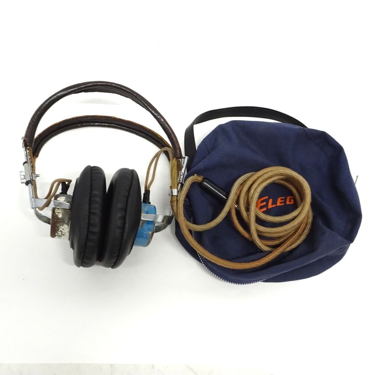 ELEGA DR-631 DYNAMIC RECEIVER エレガ 放送業務用 ステレオ ヘッドフォン 8Ω仕様/有線【中古/動作品】#431403