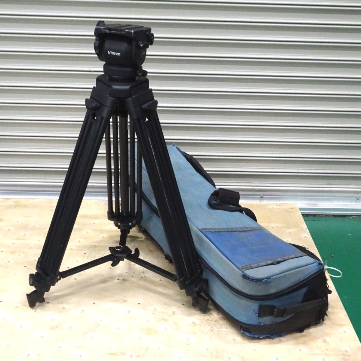 Vinten Vision blue3 アルミ３段三脚セット ミッドスプレッダー ビンテン 軽量三脚【中古/ジャンク品】#436367