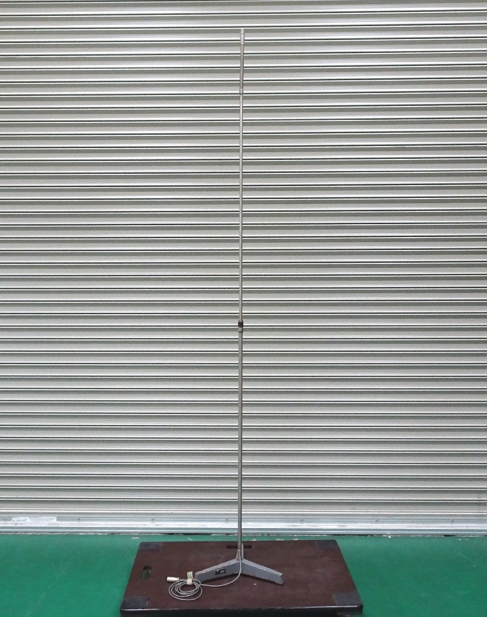 高砂製作所 MF-221 XLR端子・ケーブル付き 収音・収録用 床上マイクスタンド（約132.5-223cm）【中古/動作しますが現状品】#385295