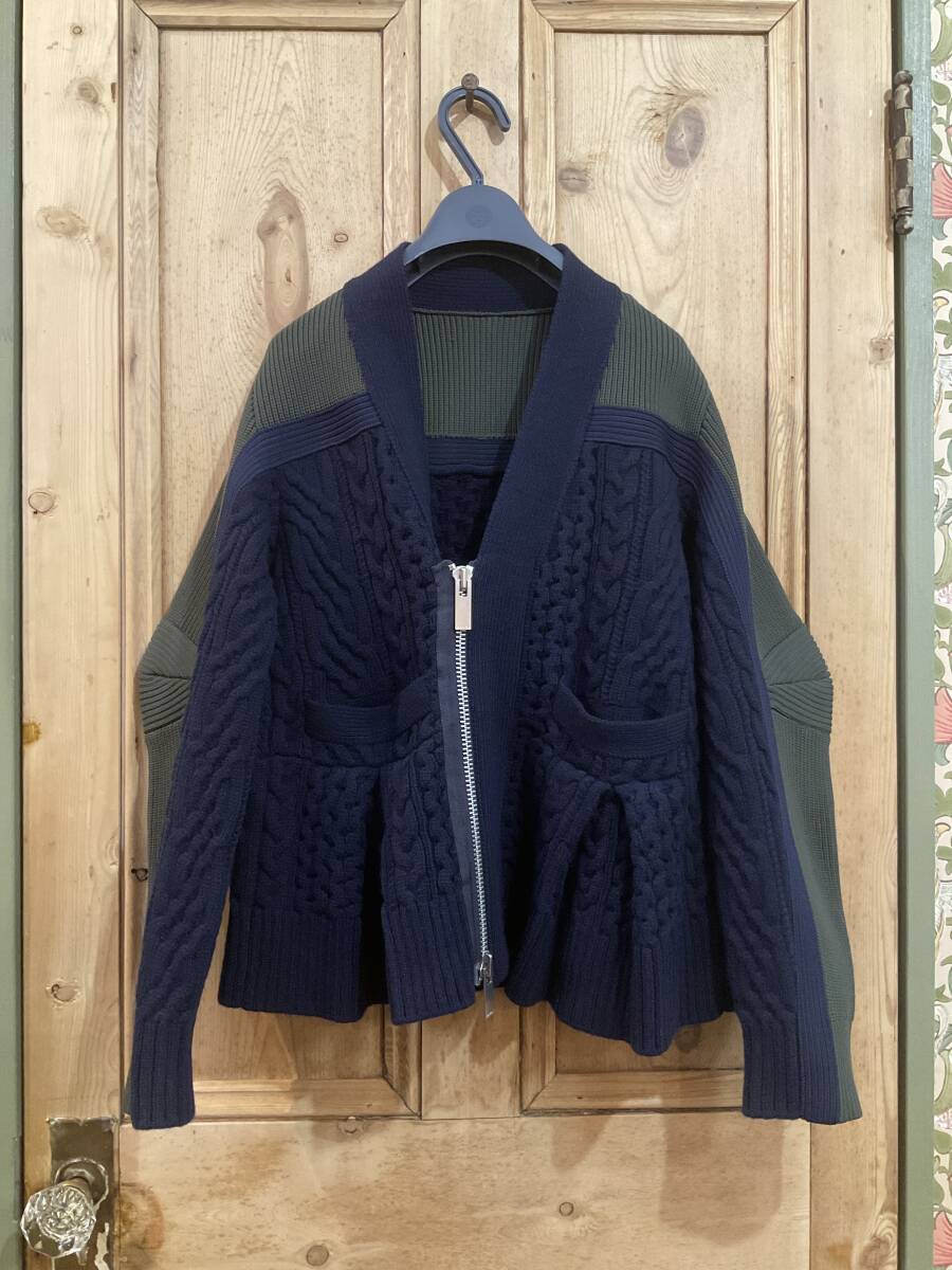 ◎2024AW SACAI サカイ　ニットカーディガン　ジャケット 24-07630