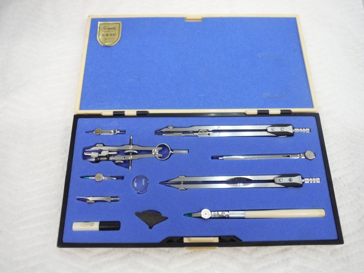 ○BEl　Super TAKEDA'S　タケダ製図機械　製図セット　コンパス　カラス口セット 　①　中古　鳥取県　引取歓迎