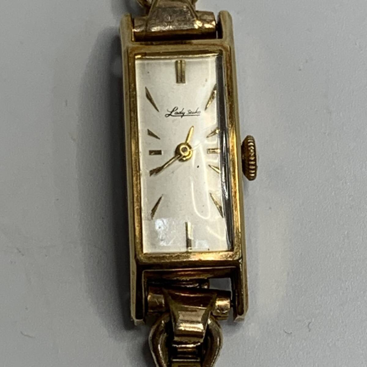 金 K18 レディ セイコー 手巻き 腕時計 4002 ゴールド 750 2針 LADY SEIKO