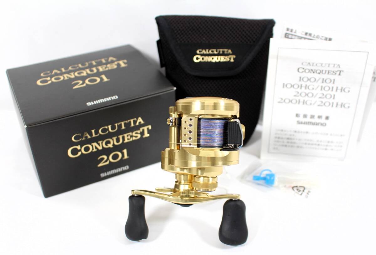 Y7080＃◆中古美品◆SHIMANO シマノ 21 CALCUTTA カルカッタ CONQUEST コンクエスト 201 左巻 042354
