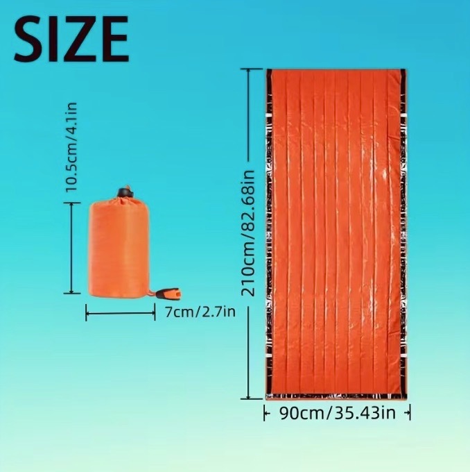 【ポッキリ500円】アウトドア用封筒型スリーピングバッグ　災害非常用・キャンプ・登山に軽くて便利