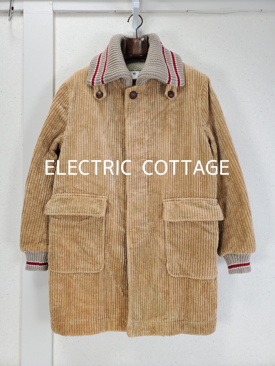 名作◆藤原ヒロシ着 ELECTRIC COTTAGE エレクトリックコテージ コーディロイ 裏地ボア ドンキーコート ジャケット(Mサイズ)ベージュ
