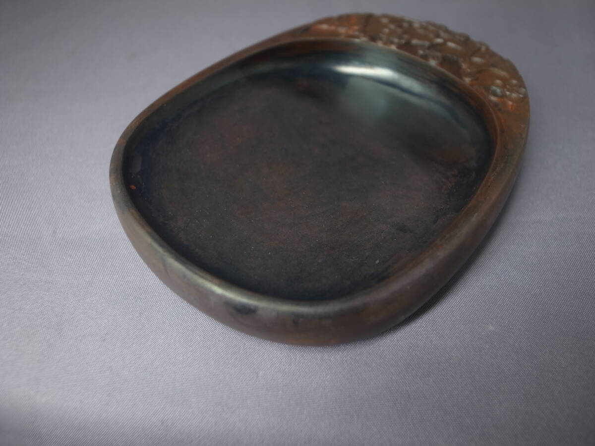 ★硯★花鳥/梅鳥★書道具★中国美術/端渓/唐物