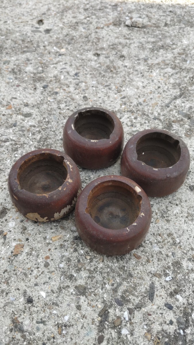 足踏みミシン用　脚カバー　木製　昭和レトロ