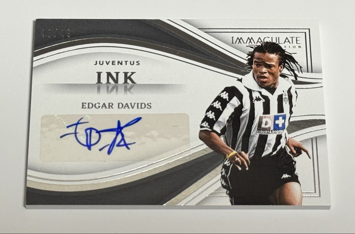 ユベントス Edgar Davids エドガー・ダーヴィッツ Panini Immaculate /49 Auto サイン 直筆サイン 2023-2024 Juventus