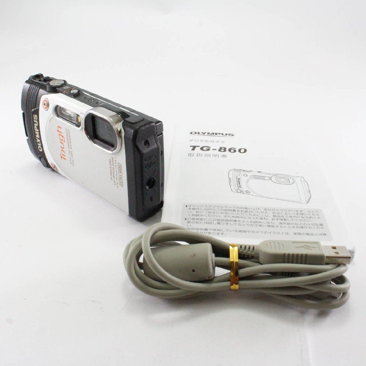 OLYMPUS デジタルカメラ STYLUS TG-860 Tough ホワイト 防水性能15ｍ 可動式液晶モニター TG-860 WHT