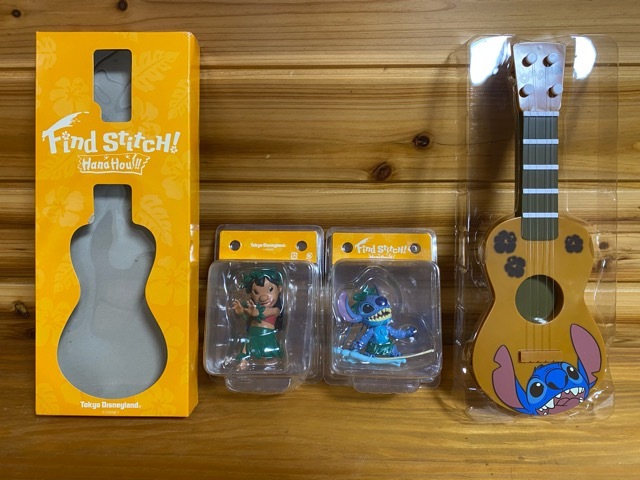 ★ディズニー★非売品★Find Stitch！★リロ＆スティッチ フィギュア・ウクレレ★3点セット★2006年★