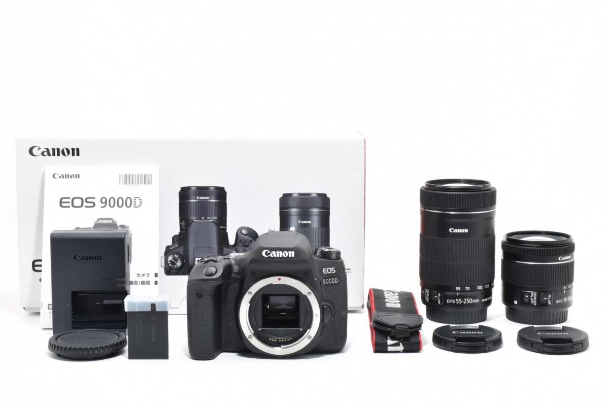 【未使用】キヤノン CANON EOS 9000D ダブルズームキット #10787