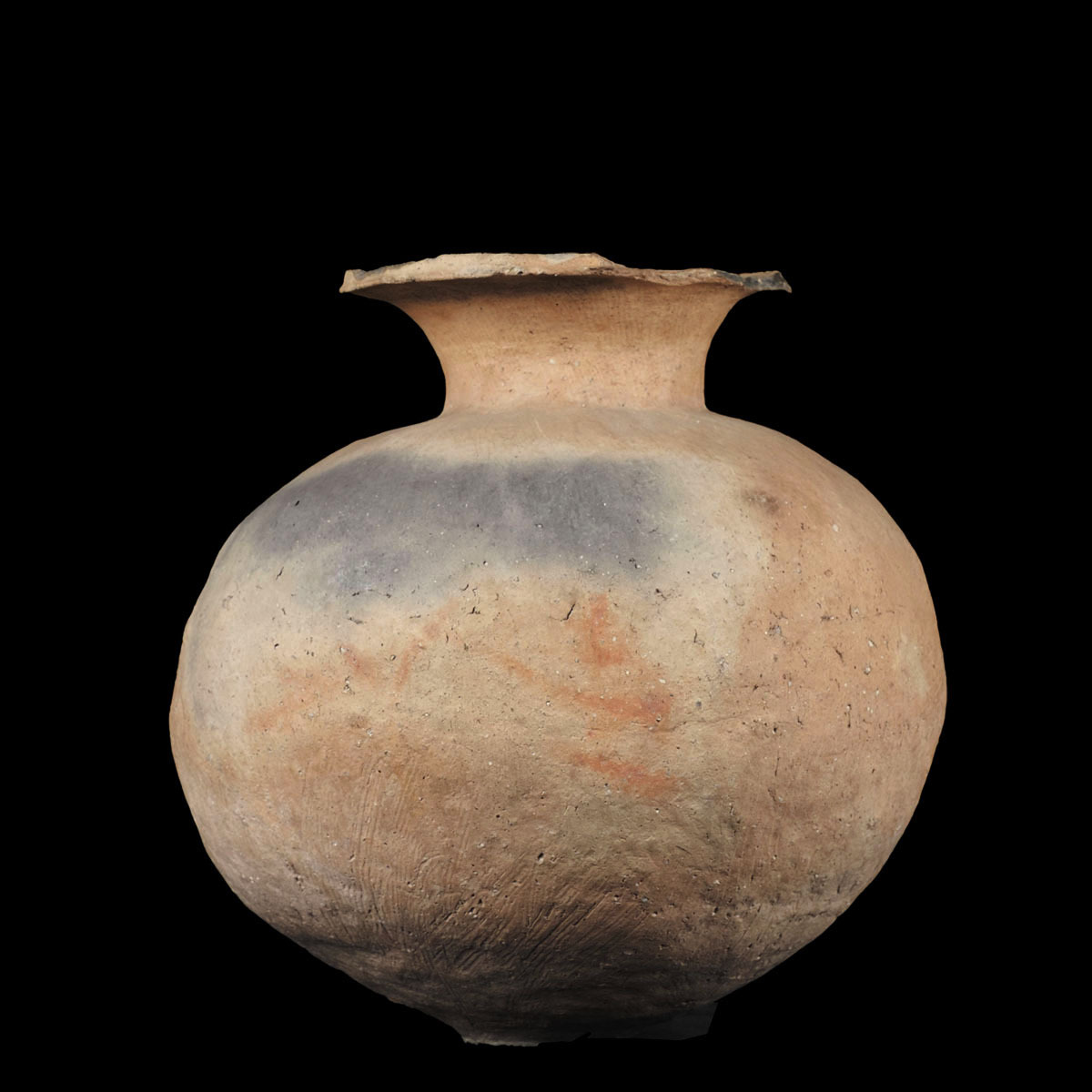 XH44 旧家初出 弥生土器 壷 高さ25cm / 発掘出土品 縄文土器 須恵器 陶片 古墳 中国古玩 新羅 古代