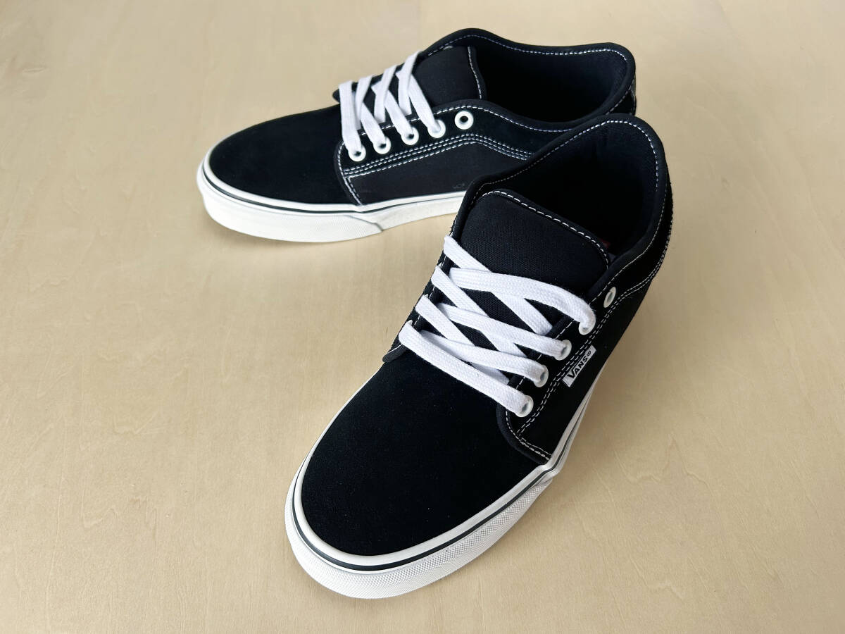 【ラスト1点】27.5cm バンズ スケート チャッカ ロー VANS SKATE CHUKKA LOW BLACK/WHITE US9.5/27.5cm VN0A4BX4Y28 プロ仕様