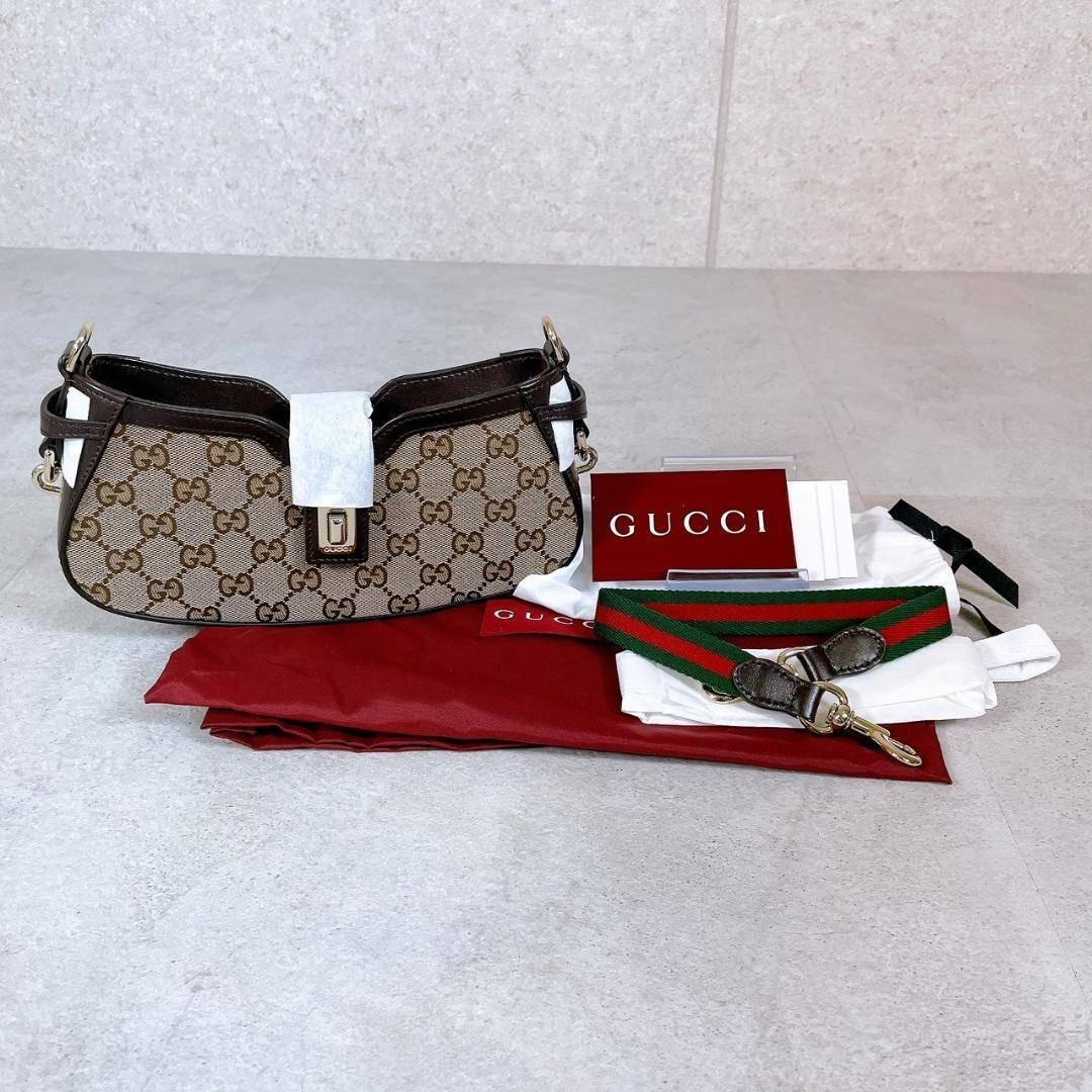 【未使用品】GUCCI ムーンサイド GGキャンバス ショルダーバッグ
