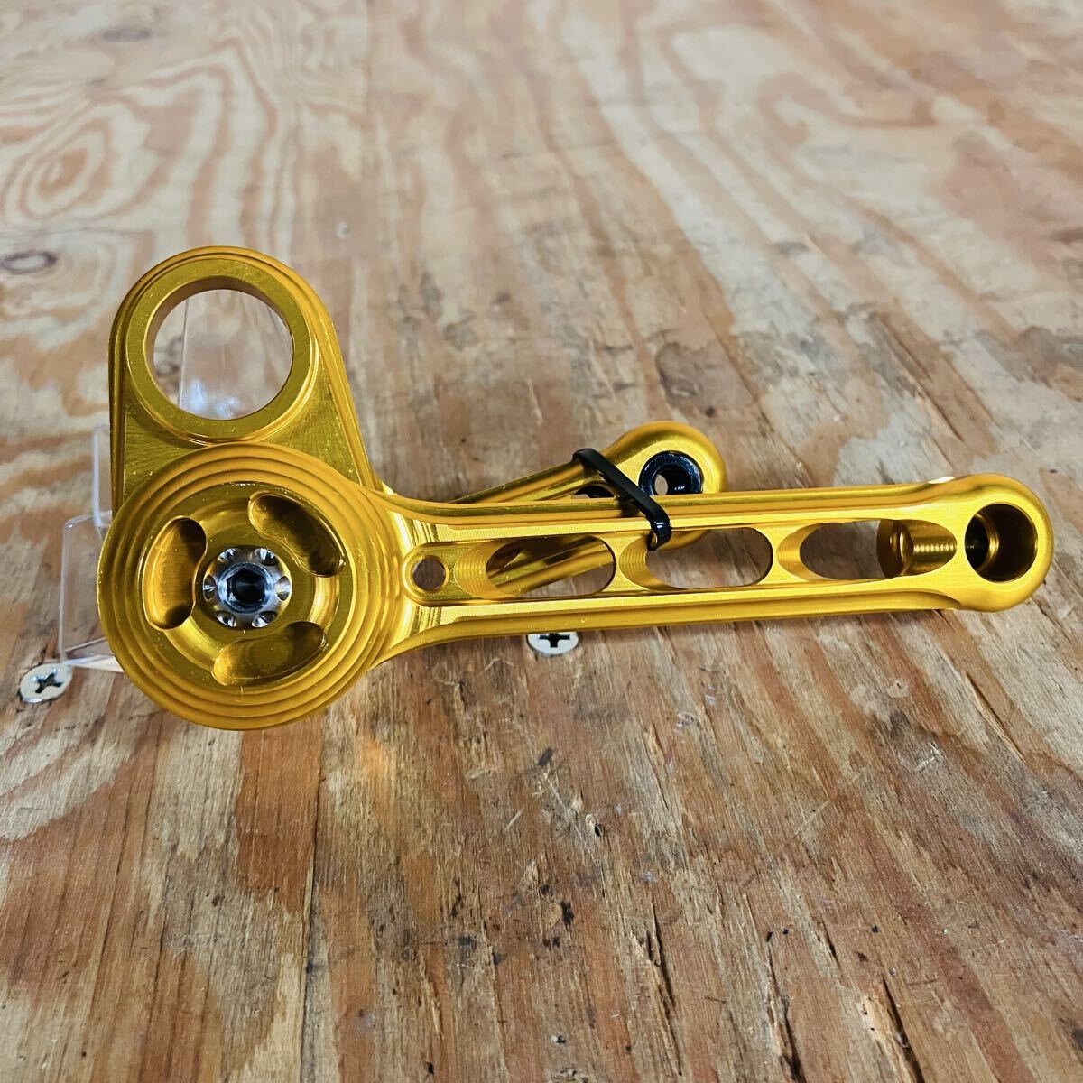 ◯ 【未使用】RIDEA BROMPTON用 テンショナー 3速対応 ゴールド アルミ削り出し リディア ライディア ブロンプトン M3L M6L S2L S6L P6L 