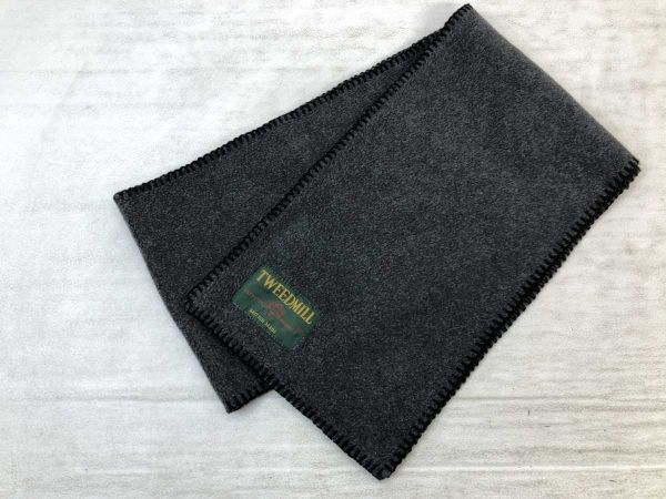 ツイードミル TWEEDMILL 英国イングランド製 レトロ ユーロ トラッド ストリート かがり縫い ステッチ フリース マフラー メンズ